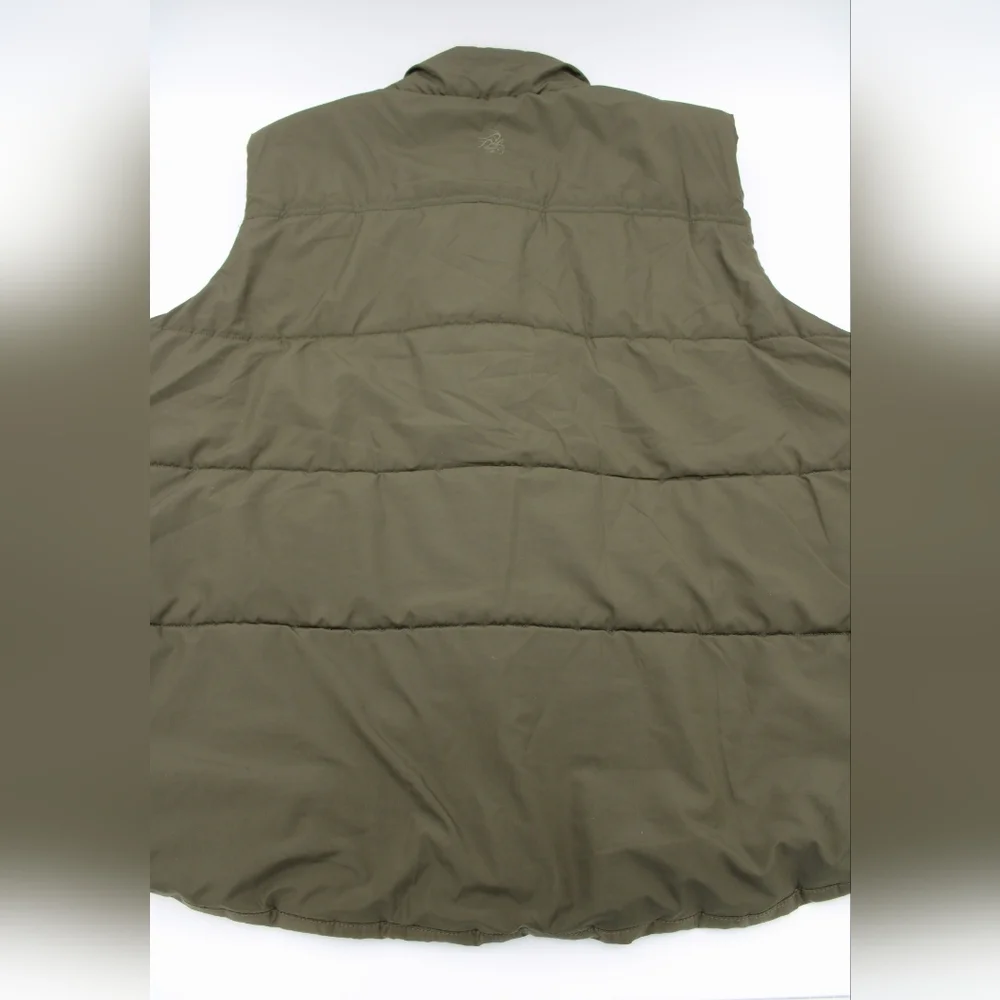 Legendary Whitetails Men’s XXL Green Quilted Puffer Vest Full Zip Snap Pockets